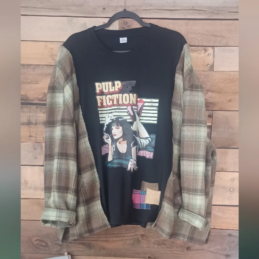 Upcycled Pulp Fiction Graphic Shirt - Picture 3 of 9